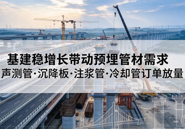 鄂伦春基建稳增长带动预埋监测管材需求，声测管、沉降板、注浆管订单持续放量